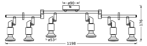 OSRAM stropné bodové svetlá, biely, 6-pl., kov, GU10-LED 927 stmievateľné, Biela / opálová, kov