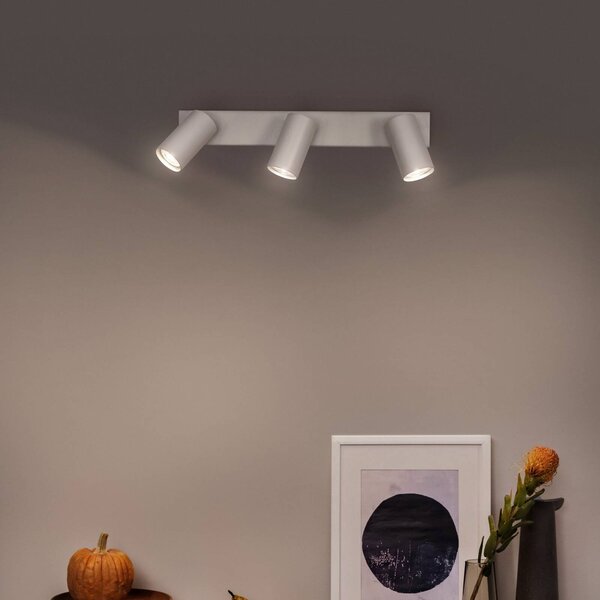 OSRAM stropné bodové svetlá OCTAGON, biely, 3-pl., GU10-LED 927 stmievateľné, Biela / opálová, Obývacia izba / jedáleň, kov, Moderný, Stropné svetlo
