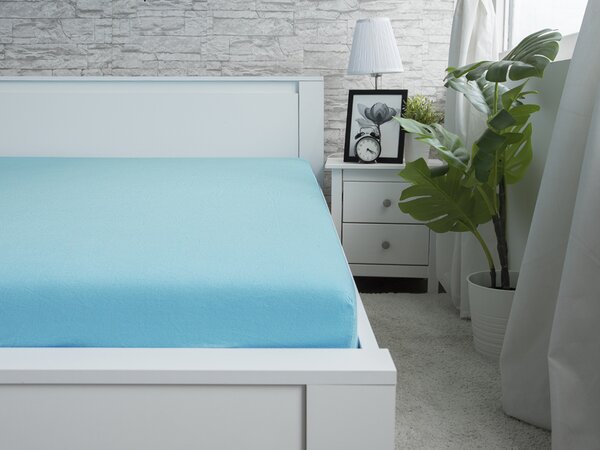 XPOSE® Detská jersey plachta Exclusive - azúrová 70x140 cm