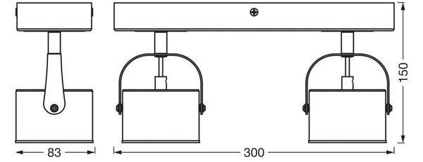 OSRAM stropné LED svetlo Jupiter, 2-pl. strieborné, kovové, Chrómová / strieborná, Obývacia izba / jedáleň, kov, Moderný, Stropné svetlo