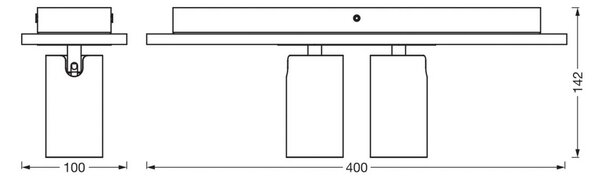 OSRAM stropné bodové svetlá MERCURY, biely, 2 GU10-LED 927, Biela / opálová, Obývacia izba / jedáleň, kov, Moderný