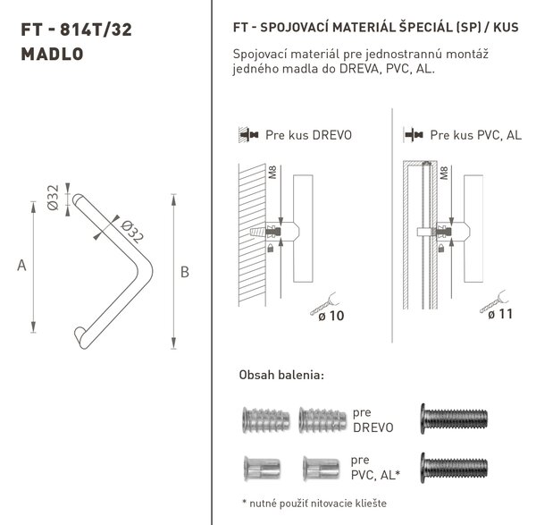 MPkovania FT - MADLO kód K14T Ø 32 mm SP ks