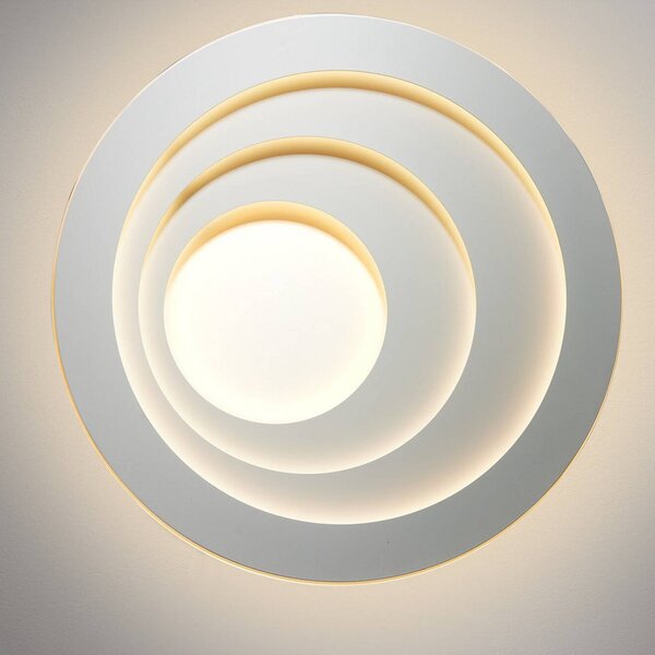 OSRAM stropné LED svetlo ORBIS SPIRAL ROUND Ø 52 cm biele hore/dole, Biela / opálová, Obývacia izba / jedáleň, kov, Moderný