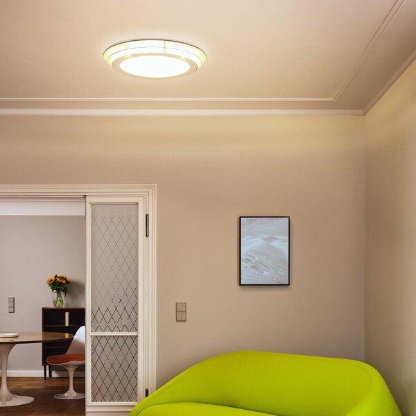 OSRAM stropné LED svetlo ORBIS SPIRAL LAYER, biele, Ø 50 cm, Biela / opálová, Obývacia izba / jedáleň, kov, Moderný