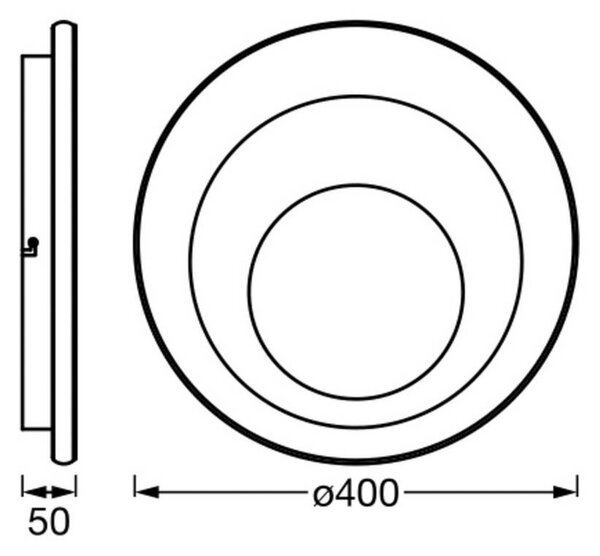 OSRAM stropné LED svetlo ORBIS SPIRAL ROUND Ø 40 cm biele hore/dole, Biela / opálová, Obývacia izba / jedáleň, kov, Moderný