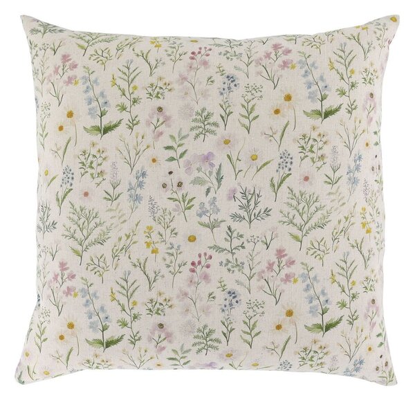 Ružová obliečka na vankúš s kvetmi Aix Wild Flowers - 50*50 cm - Chic Antique