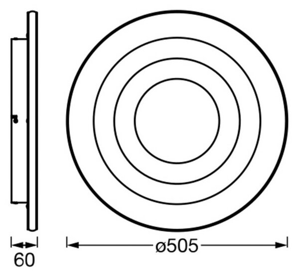 OSRAM stropné LED svetlo ORBIS SPIRAL LOOP 51 cm biele bočné osvetlenie, Biela / opálová, Obývacia izba / jedáleň, kov, Moderný