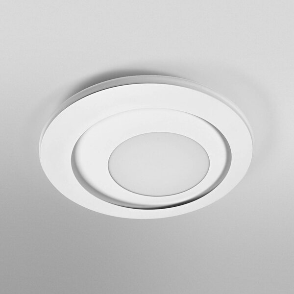 OSRAM stropné LED svetlo ORBIS SPIRAL ROUND Ø 40 cm biele hore/dole, Biela / opálová, Obývacia izba / jedáleň, kov, Moderný