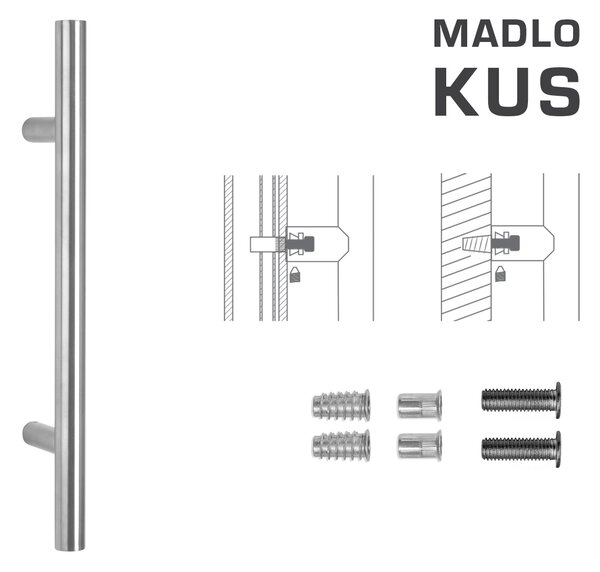 MPkovania FT - MADLO kód K00 Ø 30 mm SP ks Rozteč madla: 210 mm, Rozmer profilu madla: Ø 30 mm, Dĺžka: 300 mm