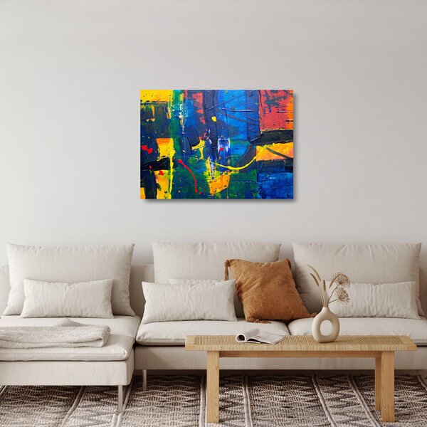 Sklenený obraz - Abstrakcia (70x50 cm)