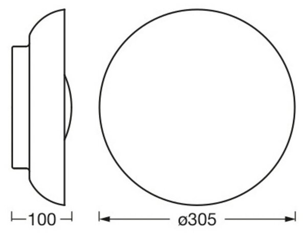 Stropné svietidlo OSRAM ORBIS Milan, biele, Ø 31 cm, kov/sklo, Biela / opálová, Obývacia izba / jedáleň, kov, Moderný