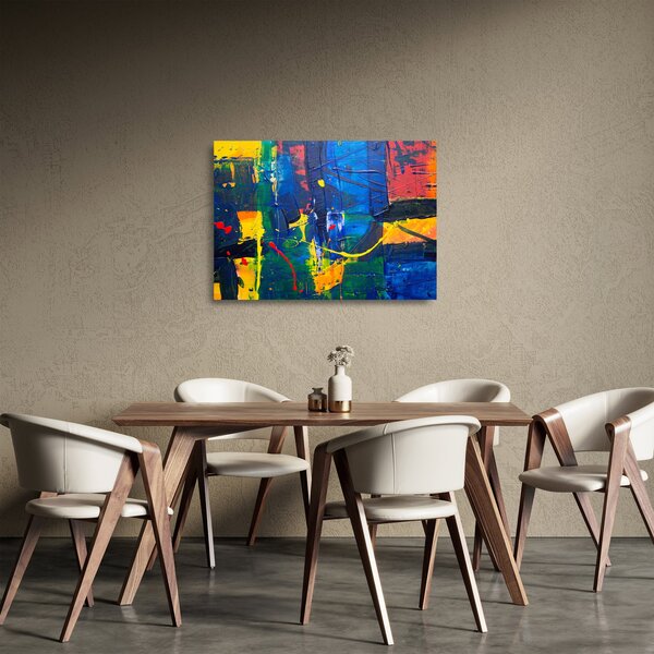 Sklenený obraz - Abstrakcia (70x50 cm)