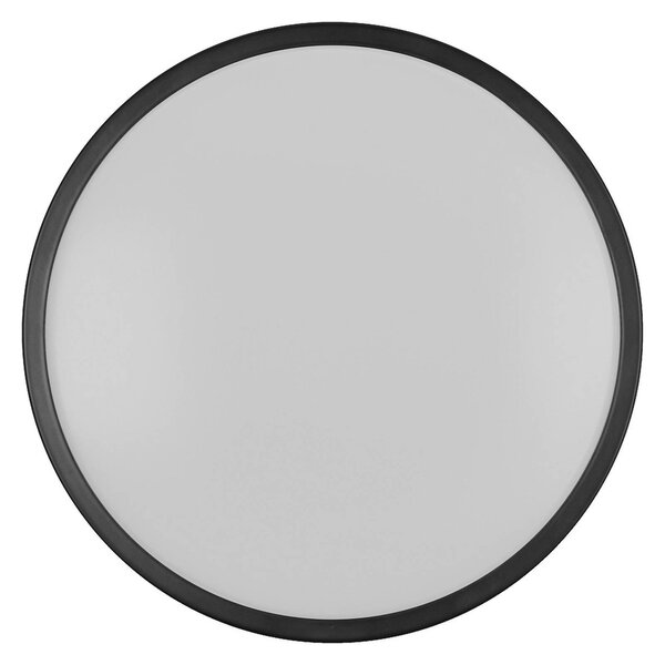 OSRAM stropné LED svetlo BATHROOM, čierne, Ø 30 cm, IP44, Čierna, Kúpeľňa, Hliník, Moderný, Závesné svietidlo