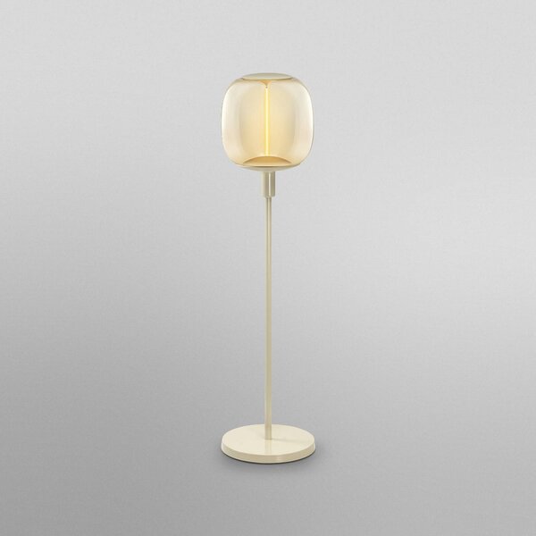 OSRAM Stojacia lampa DECOR STICK, béžová, výška 78 cm, 1 x E27, Krémová / jantárovo žltá, Obývacia izba / jedáleň, kov, Moderný