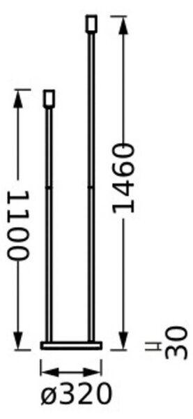 OSRAM Stojacia lampa DECOR STICK, béžová, výška 146 cm, 2 x E27, Krémová / jantárovo žltá, Obývacia izba / jedáleň, kov, Moderný