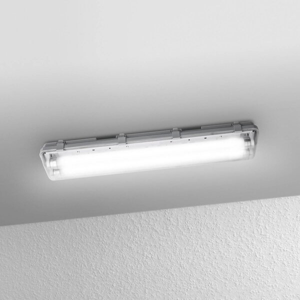 OSRAM žiarovka do vlhkých priestorov SUBMARINE, 65 cm, 2 x 7 W G13-LED IP65, Hliník / sivá / zinok, Plast
