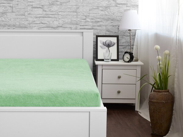 XPOSE® Froté plachta Exclusive - svetlo zelená 120x200 cm