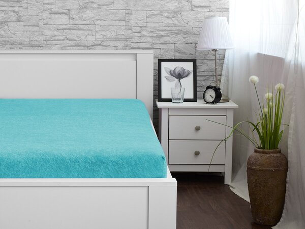 XPOSE® Detská froté plachta Exclusive - azúrová 60x120 cm
