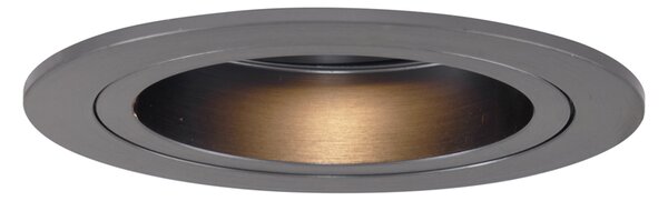 Moderné zabudované bodové svetlo tmavosivé GU10 50 mm okrúhle výkyvné - Chuck