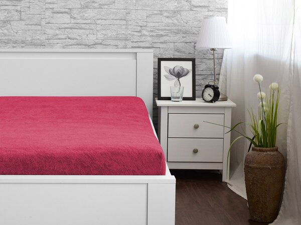 XPOSE® Detská plachta froté - malinová 60x120 cm