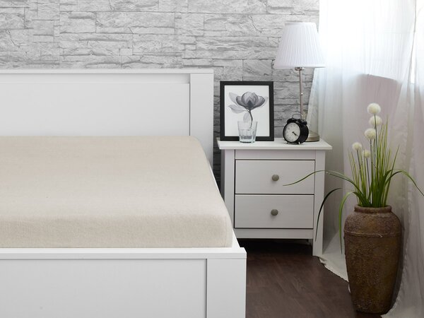 XPOSE® Detská froté plachta Exclusive froté - biela káva 70x140 cm
