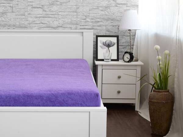 XPOSE® Froté plachta Exclusive - fialová 120x200 cm