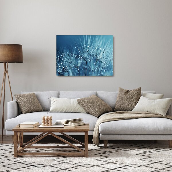 Sklenený obraz - Kvapky rosy (70x50 cm)