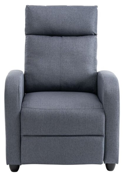 Relaxačné kreslo sivé, mechanicky polohovateľné (k410057)