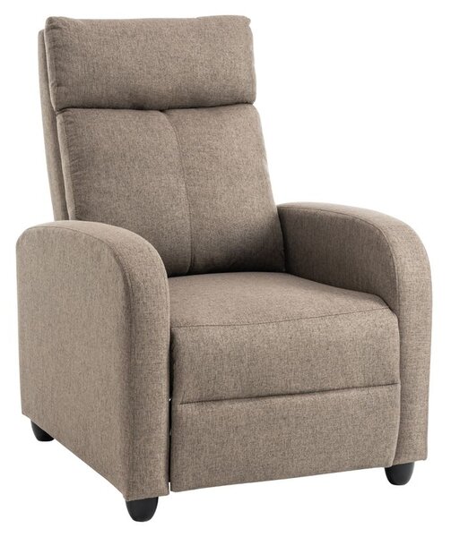 Relaxačné kreslo hnedé, mechanicky polohovateľné (k410058)