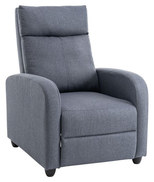 Relaxačné kreslo sivé, mechanicky polohovateľné (k410057)
