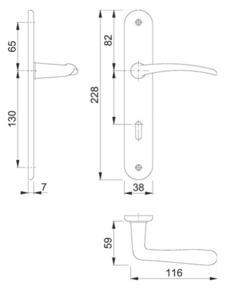 MPkovania HE - ISTANBUL - SO Prevedenie: kľučka/kľučka, Typ otvoru: WC kľúč, Rozteč: 72 mm