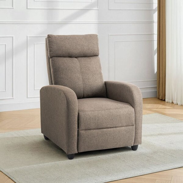 Relaxačné kreslo hnedé, mechanicky polohovateľné (k410058)
