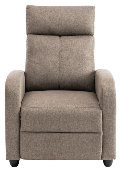 Relaxačné kreslo hnedé, mechanicky polohovateľné (k410058)