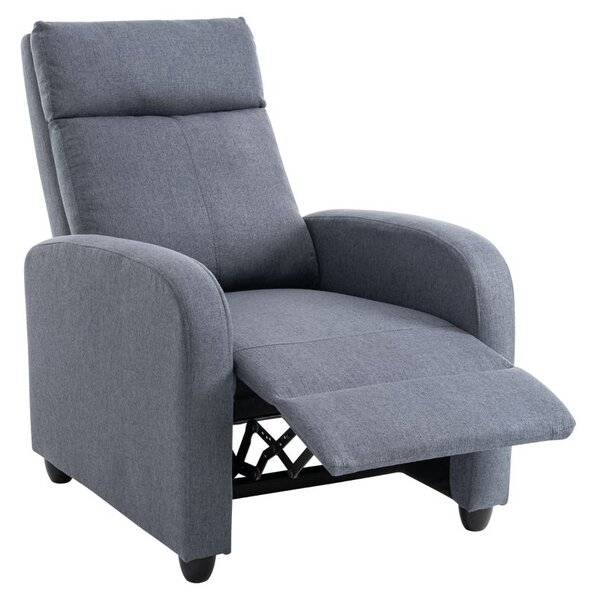 Relaxačné kreslo sivé, mechanicky polohovateľné (k410057)