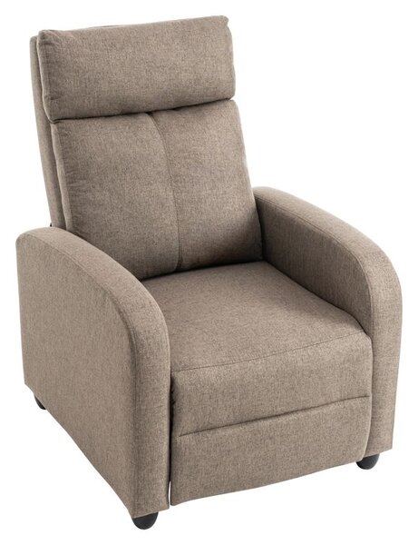 Relaxačné kreslo hnedé, mechanicky polohovateľné (k410058)