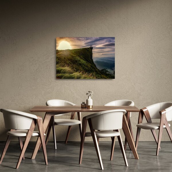 Sklenený obraz žien na útese (70x50 cm)