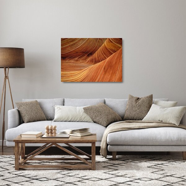 Sklenený obraz - Červený piesok (70x50 cm)