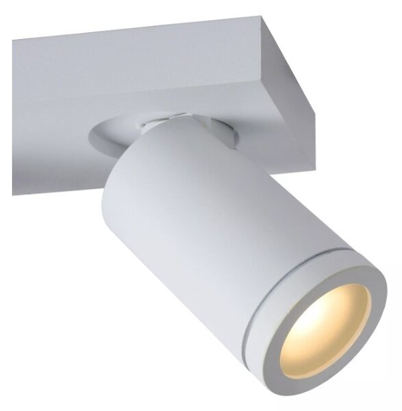 Lucide 09930/15/31 stropné bodové svietidlo 3x5W | LED GU10 | 3x320lm | 2200K / 3000K | IP44 - žiarovka je súčasťou balenia, biela, nastaviteľné, stmievateľné, CCT