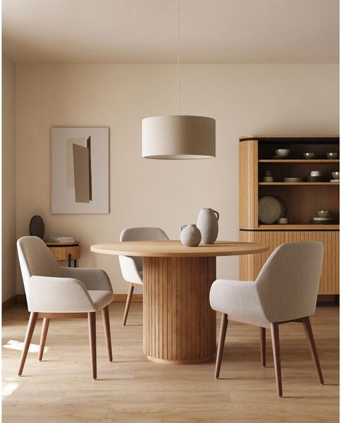 Okrúhly jedálenský stôl z mangového dreva v prírodnej farbe ø 120 cm Licia – Kave Home