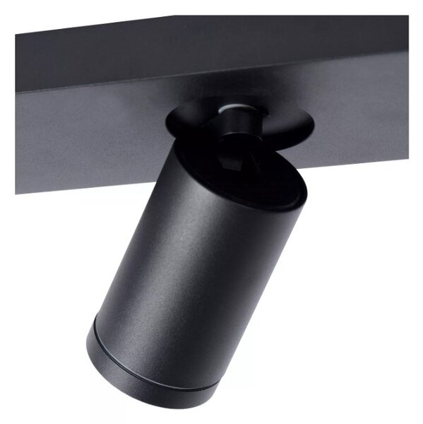 Lucide 09930/10/30 stropné bodové svietidlo 2x5W | LED GU10 | 2320lm | 2200K / 3000K | IP44 - žiarovka je súčasťou balenia, čierna, nastaviteľné, stmievateľné, CCT