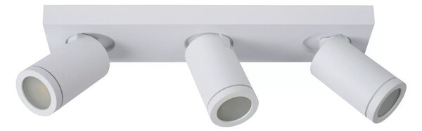 Lucide 09930/15/31 stropné bodové svietidlo 3x5W | LED GU10 | 3x320lm | 2200K / 3000K | IP44 - žiarovka je súčasťou balenia, biela, nastaviteľné, stmievateľné, CCT
