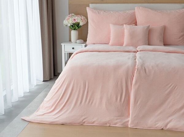 Obliečky PUDROVÉ PREMIUM Bavlněný mikroplyš 1x 140/200, 1x 70/90