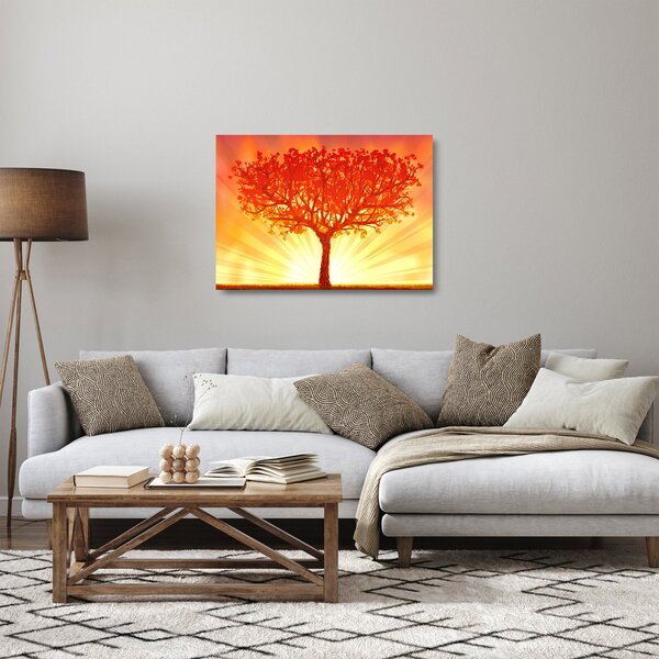 Sklenený obraz - Strom v žiari slnka (70x50 cm)