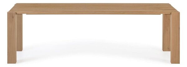 Jedálenský stôl v dekore duba v prírodnej farbe 110x220 cm Deyanira – Kave Home