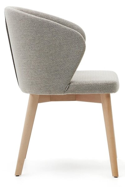 Béžové čalúnené jedálenské kreslo Darice – Kave Home