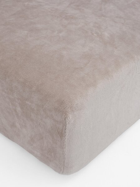 Plachta mikroplyš Deluxe do postieľky 60 x 120 cm - cappuccino