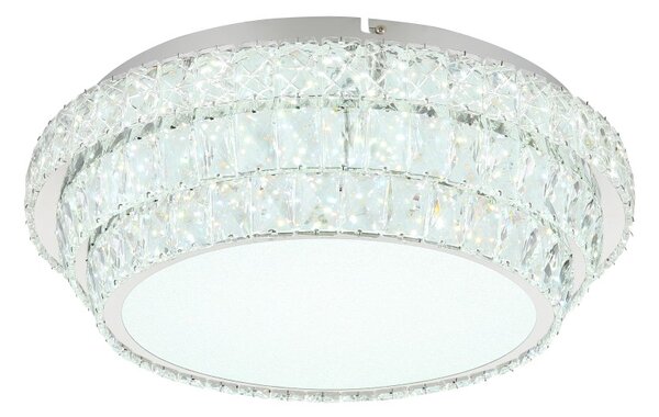 GLOBO 68157-48 KLARA stropné svietidlo D500mm LED 48W 5962/3400lm 2700-6000K chrómová, krištáľový efekt