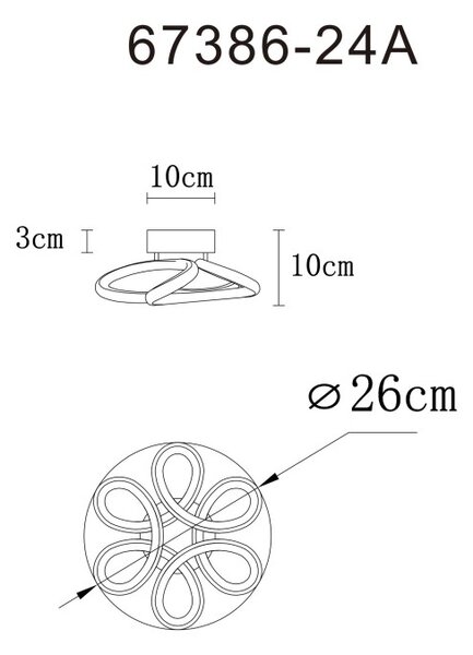 GLOBO 67386-24A MELISAND stropné svietidlo D260mm LED 24W 3000/1400lm 2700+4000+6000K antracitová, opálová