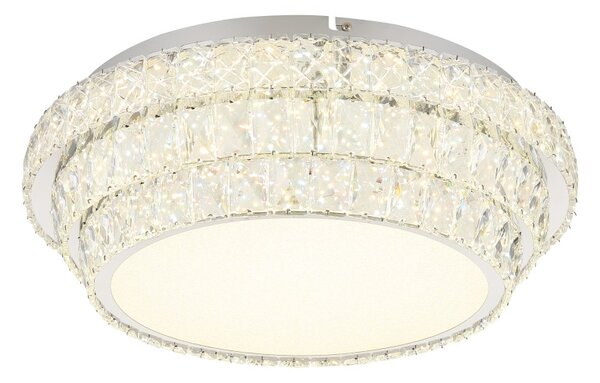 GLOBO 68157-48 KLARA stropné svietidlo D500mm LED 48W 5962/3400lm 2700-6000K chrómová, krištáľový efekt