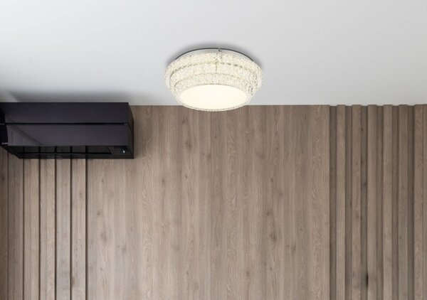 GLOBO 68157-48 KLARA stropné svietidlo D500mm LED 48W 5962/3400lm 2700-6000K chrómová, krištáľový efekt
